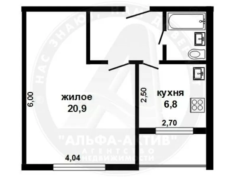 1-комн. квартира,  Брест,  Красногвардейская,  37, 3/20, 9/6, 8. s150695 10