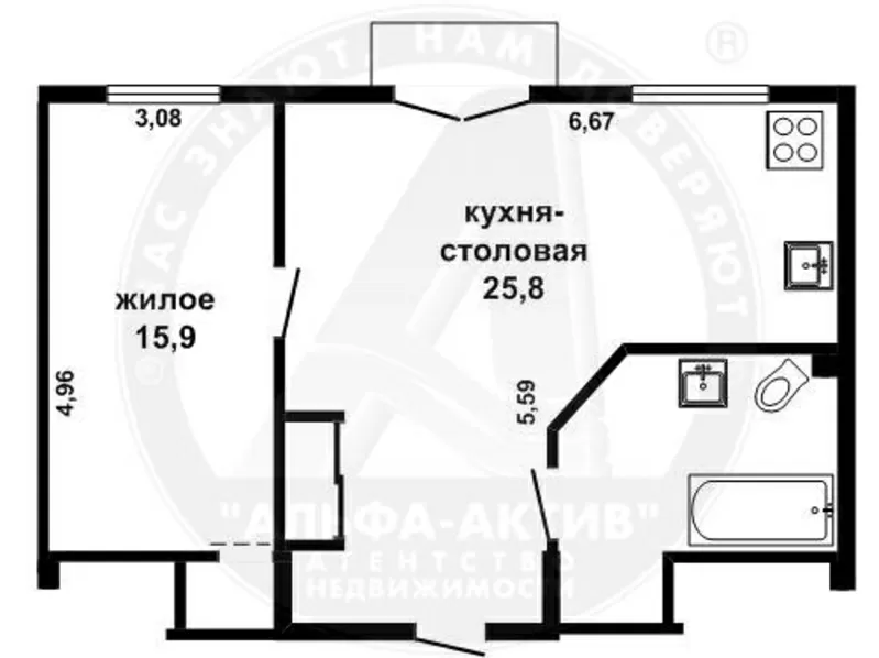 2-комн. квартира,  Брест,  Орджоникидзе ул.,  1956 г.п. s100268 9