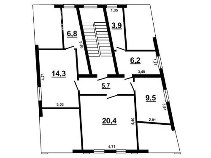 Офисное помещение в собственность в центре г.Бреста 77, 2 кв.м. p140632