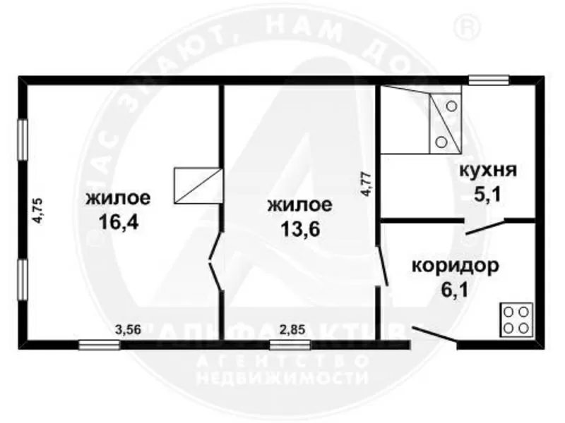 Жилой дом 1938 г.п. Каменецкий р-н. Брус /шифер. 1 этаж. d150782 3