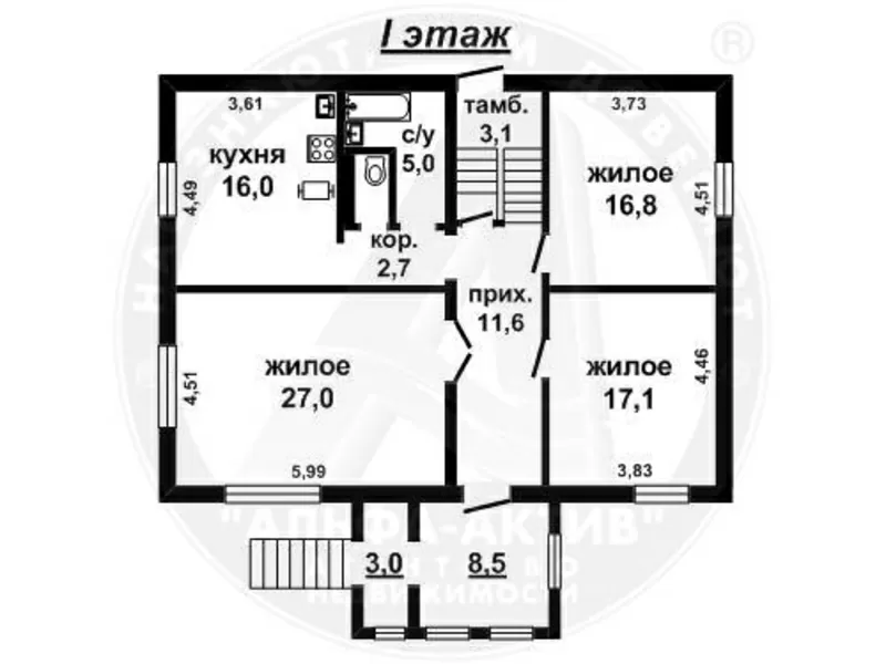 Жилой дом 2003 г.п. Каменецкий р-н. Блок / кирпич / шифер. d150857 27