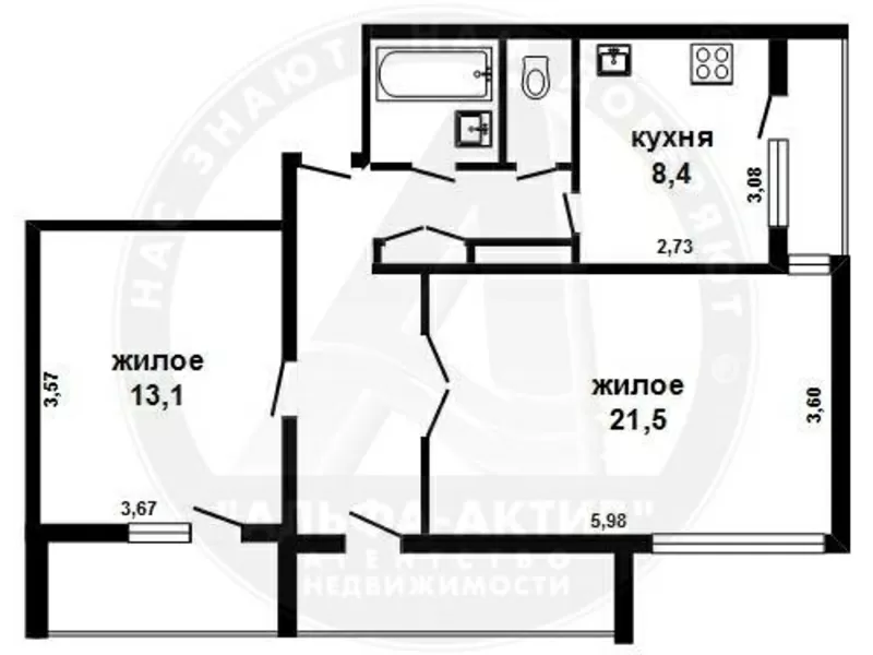 2-комн. квартира,  Брест,  Гаврилова ул.,  1997 г.п. s152000 3