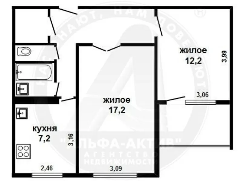 2-комн. квартира,  Брестский р-он,  д.Вельяновичи,  Садовая ул. s151722 4