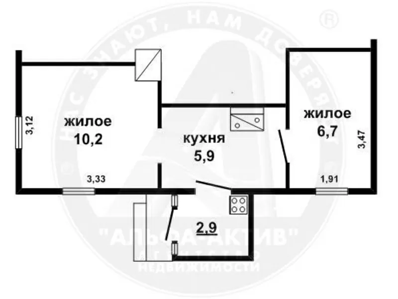 Часть дома (1/2 доли). г. Брест. Брус / шифер. 1 этаж. d150287 5