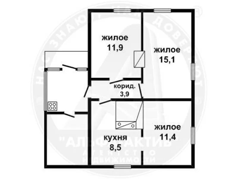 Жилой дом 1964 г.п. Каменецкий р-н. Сборно-щитовой / шифер. d150184 2