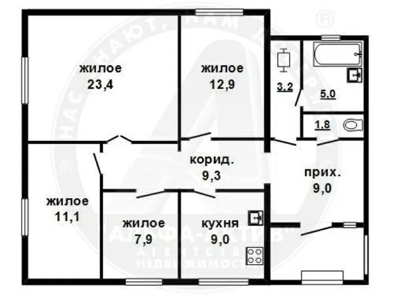 Жилой дом. Брестский р-н. Шлакобетон / шифер. 1 этаж. d150789 6