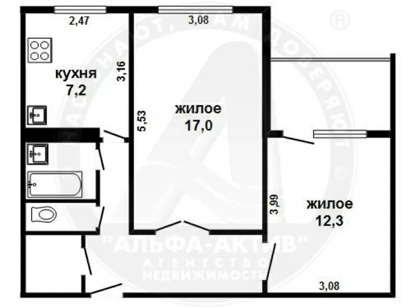 2-комн. квартира,  Брест,  Вульковская ул.,  1996 г.п. s150800 9