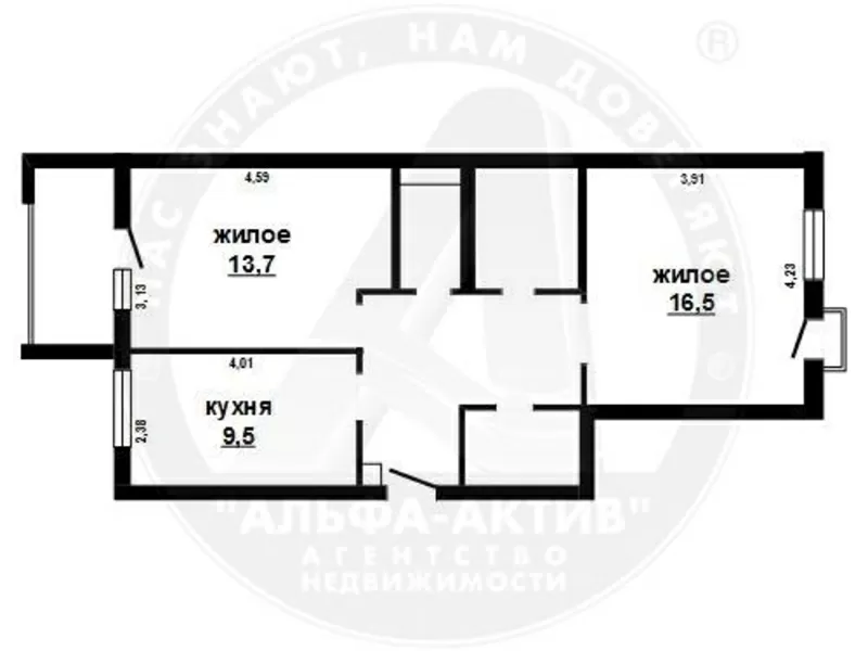 2-комн. квартира,  Брест,  Екельчика ул.,  2010 г.п.,  2/5 кирп. s150157 9