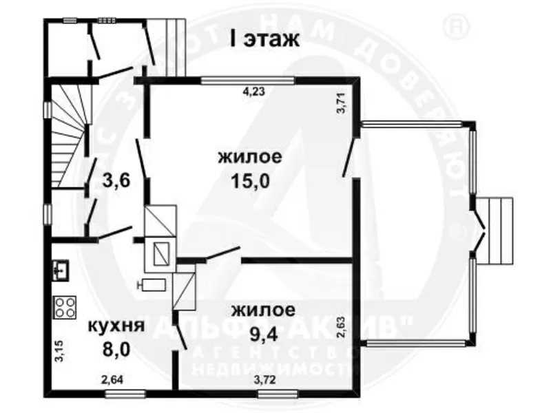 Жилой дом. г. Брест. Сборно-щитовой/черепица. 1 этаж+мансарда. d140531 7