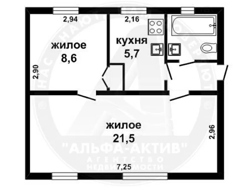 2-комн. квартира,  Малорита,  Пионерская ул.,  1968 г.п. s151217 9