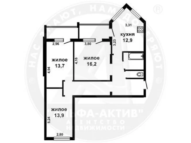 3-комн. квартира,  Брест,  Республиканская ул.,  2010 г.п. s150891 7