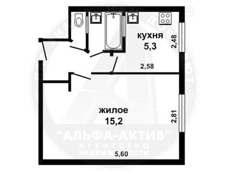 1-комн. квартира,  Брест,  Интернациональная ул.,  1965 г.п. s150951 2