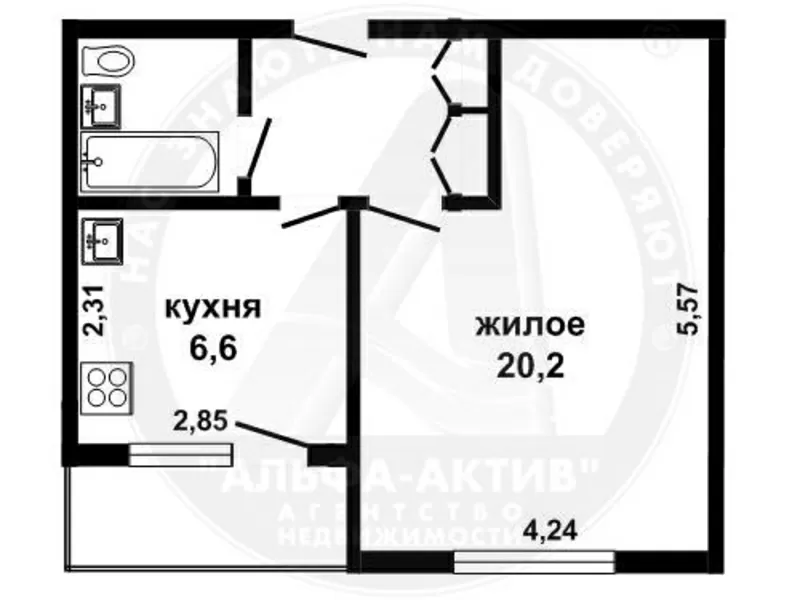 1-комн. квартира,  Брест,  Лт. Рябцева ул.,  1989 г.п.,  1/9 кирп. s152144 11