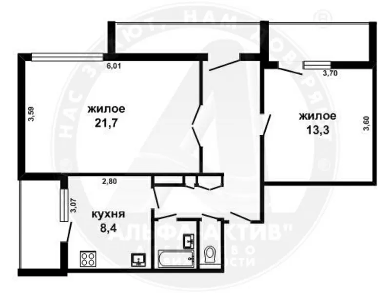 2-комн. квартира,  Брест,  Московская ул.,  1994 г.п. s141502 4