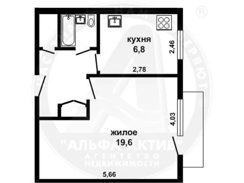 1-комн. квартира,  Брест,  Писателя Смирнова ул. s151623 4