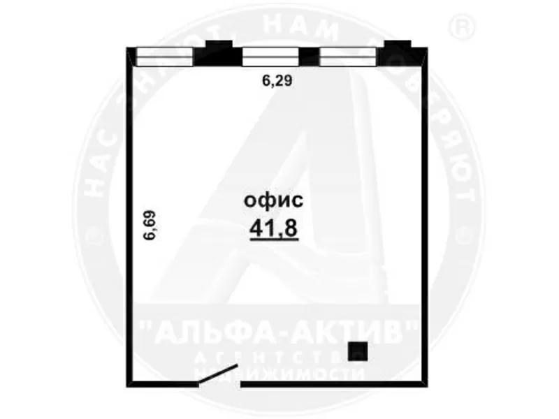 Административное помещение в собственность общ. пл. 41, 8 кв.м. p150918 2