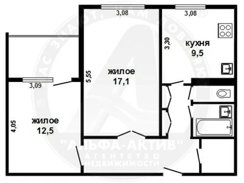 2-комн. квартира,  Брест,  Орловская ул.,  1981 г.п.,  7/12 панел. s152132 7