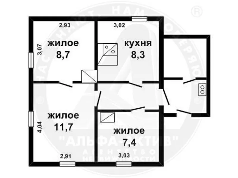 Жилой дом 1966 г.п. Каменецкий р-н. Кирпич / шифер. 1 этаж. d151022 4