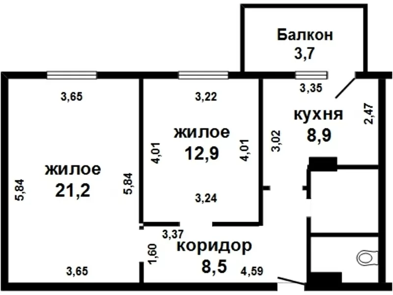 2-комн. квартира,  Брест,  Гоголя,  2016 г.п.,  3/18каркас + блок. 160336 2