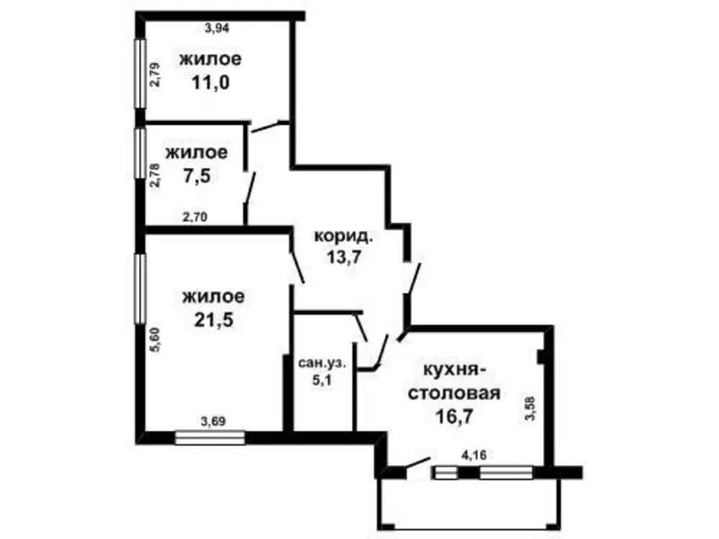 Квартира в блокированном жилом доме,  1999 г.п. г. Брест. w161073 9