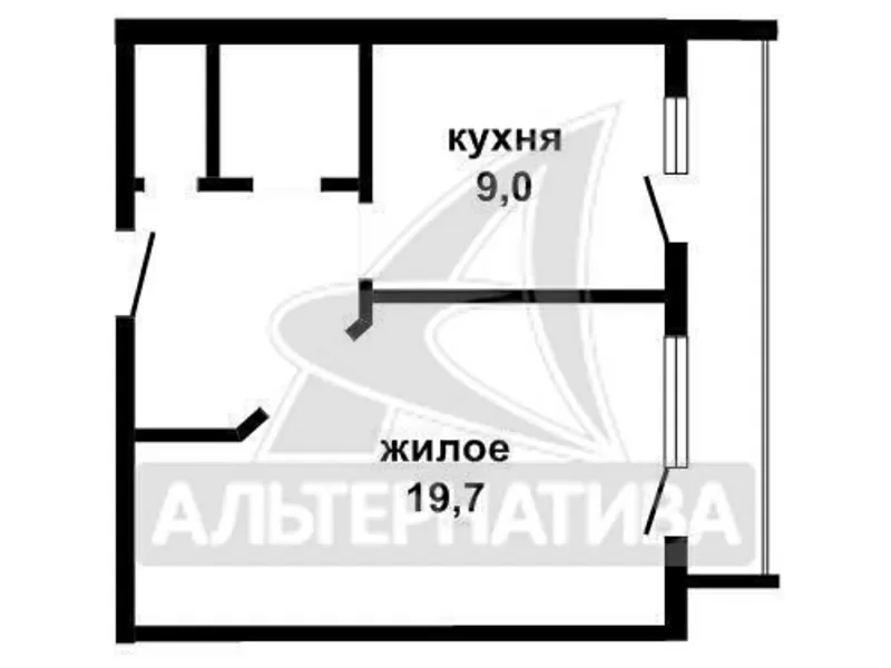 1-комнатная квартира,  г.Брест,  Дубровская ул.,  2007 г.п. w160134 8