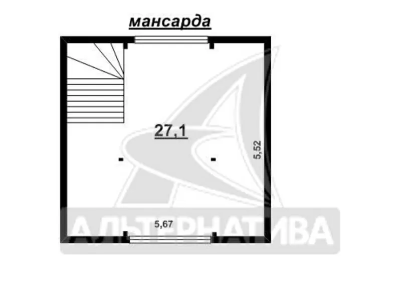 Садовый домик жилого типа. 2016 г.п. Брестский р-н. Брус /шифер. r1615 4