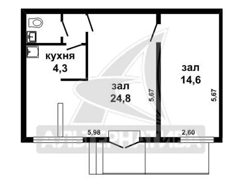 Нежилое помещение (бывшая квартира) в собственность. y161676 6