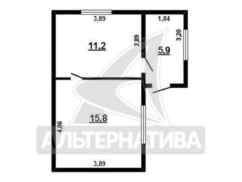 Садовый домик 1996 г.п. г.Брест. Общ. - 32, 9 кв.м. r160745 12