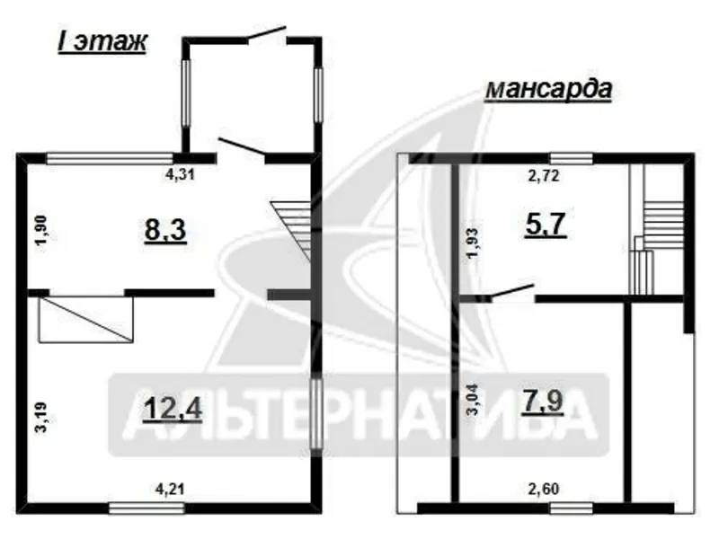 Садовый домик,  Брестский р-н. 2000 г. Кирпич / шифер. 1 этаж. r161066 10