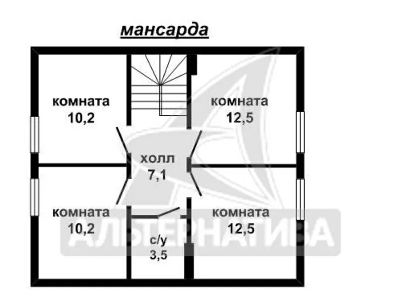 Коробка садового домика. Брестский р-н. Блок / металлочерепица. r16293 4