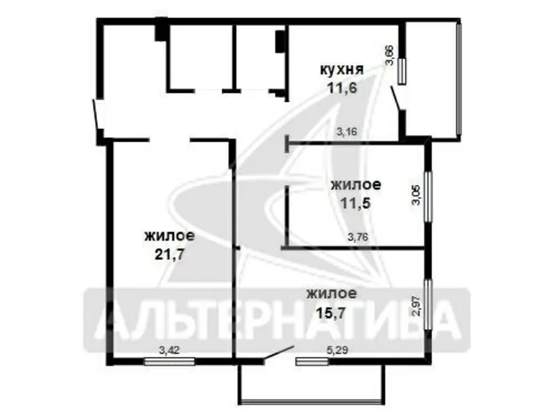 3-комнатная квартира,  г.Брест,  Кирова ул.,  2016 г.п. w170321 16