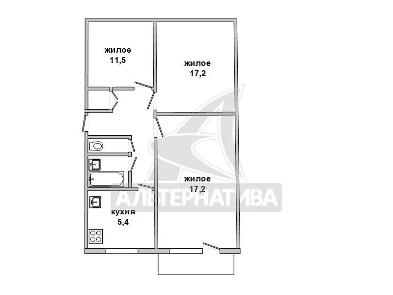3-комнатная квартира,  г.Брест,  Московская ул.,  1971 г.п. w171962 5