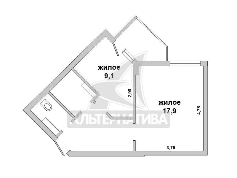 1-комнатная квартира,  г.Брест,  Гоголя ул.,  2016 г.п. w160596 10