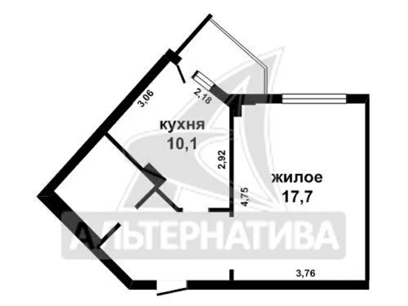 1-комнатная квартира,  г.Брест,  Гоголя ул.,  2017 г.п. w170694 5
