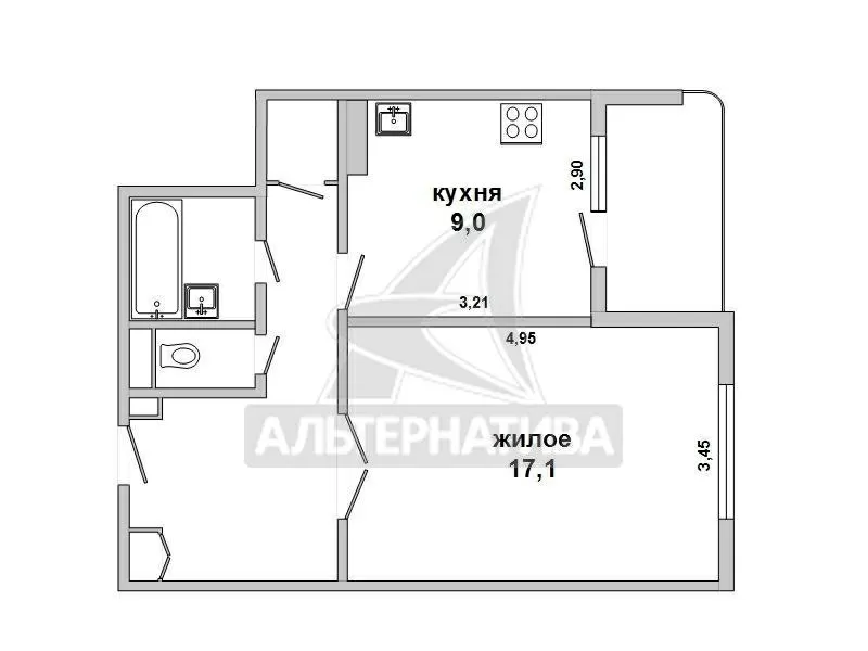 2-комнатная квартира,  г.Жабинка,  Заречная ул.,  2017 г.п. w171781 10