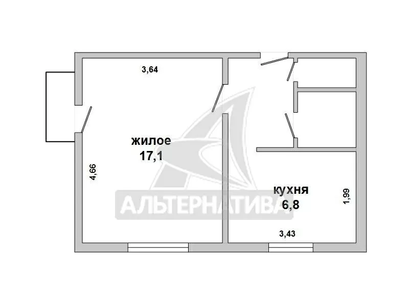 1-комнатная квартира,  г.Брест,  Космонавтов бул-р. w172117 9