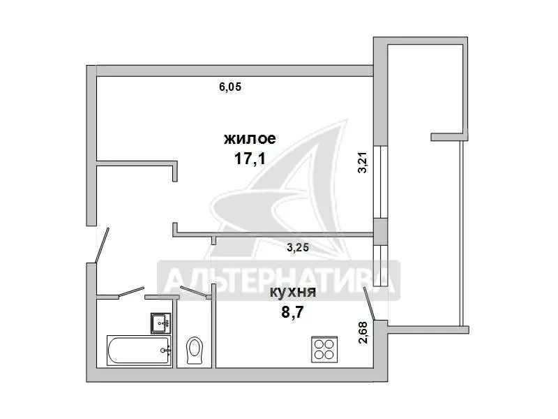 1-комнатная квартира,  г.Брест,  Московская ул.,  2004 г.п.,  w172577 5