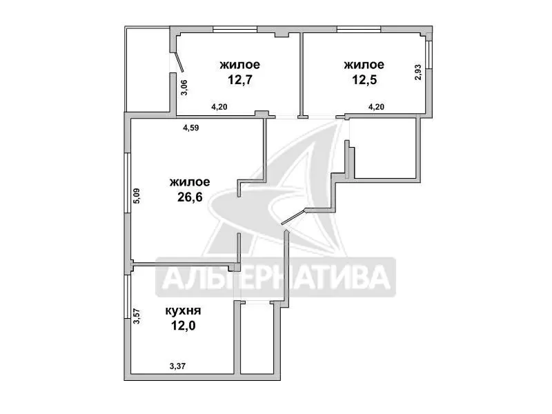 3-комнатная квартира,  г.Брест,  Фомина ул.,  2017 г.п. w172161 2