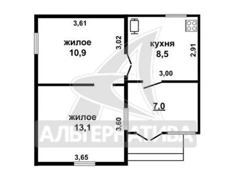 Жилой дом под снос или реконструкцию. 1952 г.п. r161829 13