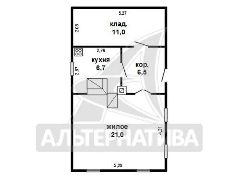 Дом под снос. Брестский р-н. Брус / жесть. 1 этаж. r162455 4