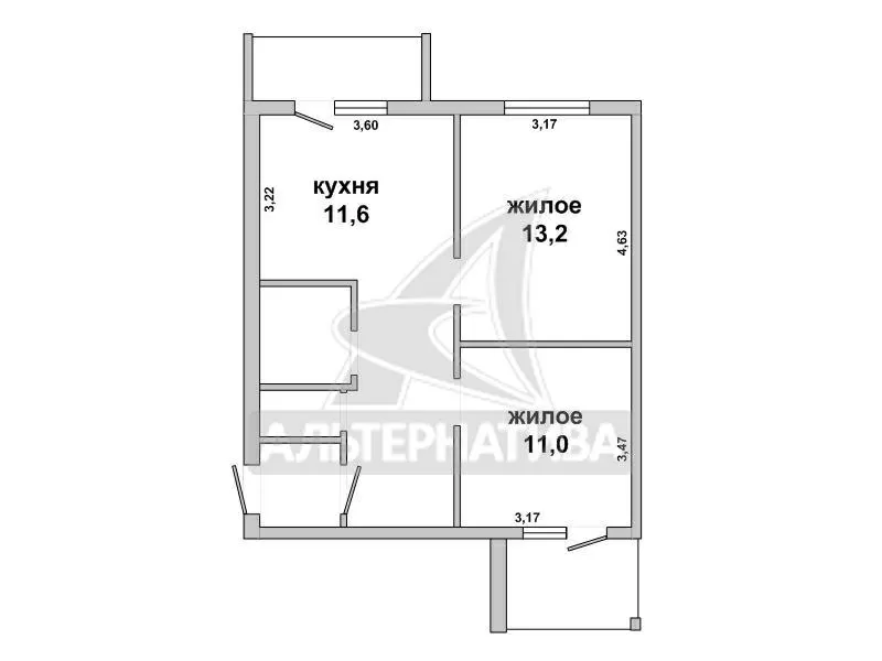 2-комнатная квартира,  г.Брест,  Васнецова ул. w172720 2