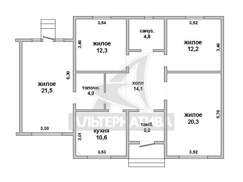 Квартира в блокированном доме под чистовую отделку г. Брест. r171908 2