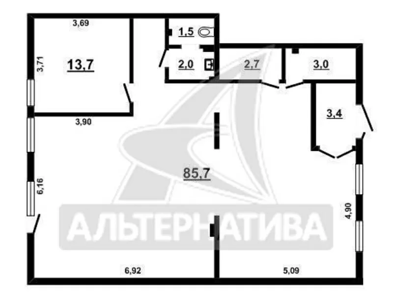 Административно-торговое помещение в аренду,  общ.пл. 112 кв.м. n160002 6