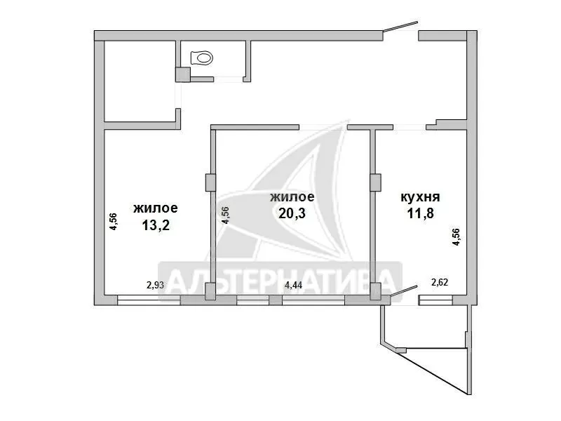 2-комнатная квартира,  г.Брест,  Зубачева ул. w172401