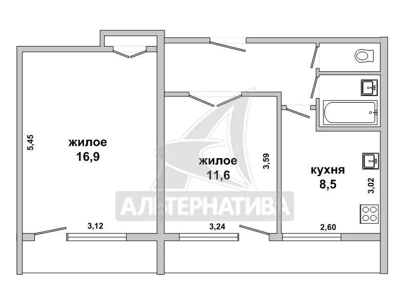 2-комнатная квартира,  г. Брест,  ул. Ленина. w181720 15