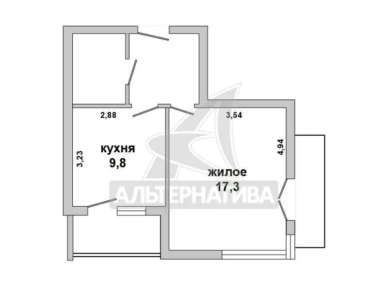 1-комнатная квартира,  г.Брест,  Фомина ул.,  2016 г.п. w170826 10