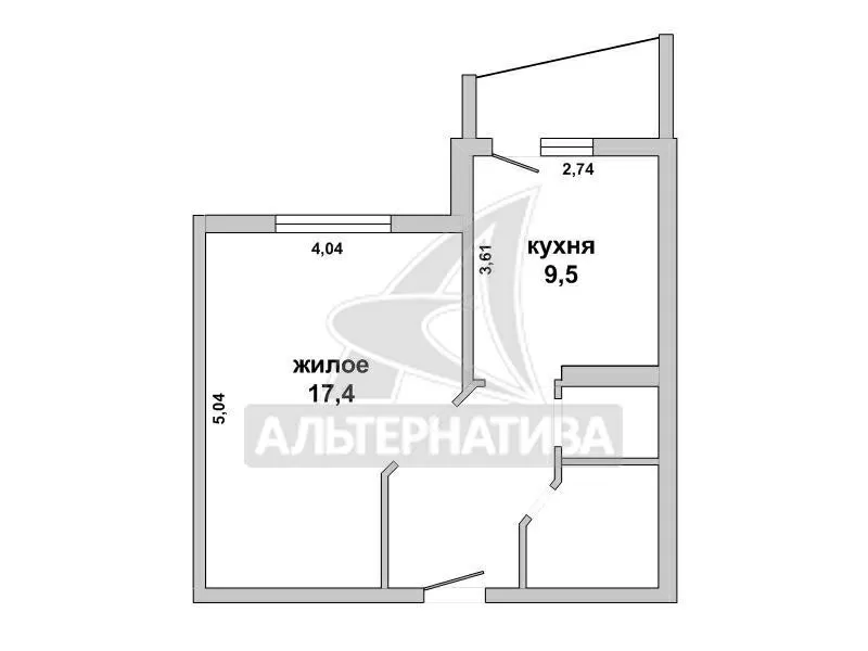 1-комнатная квартира,  г.Брест,  Московская ул. w180054 12