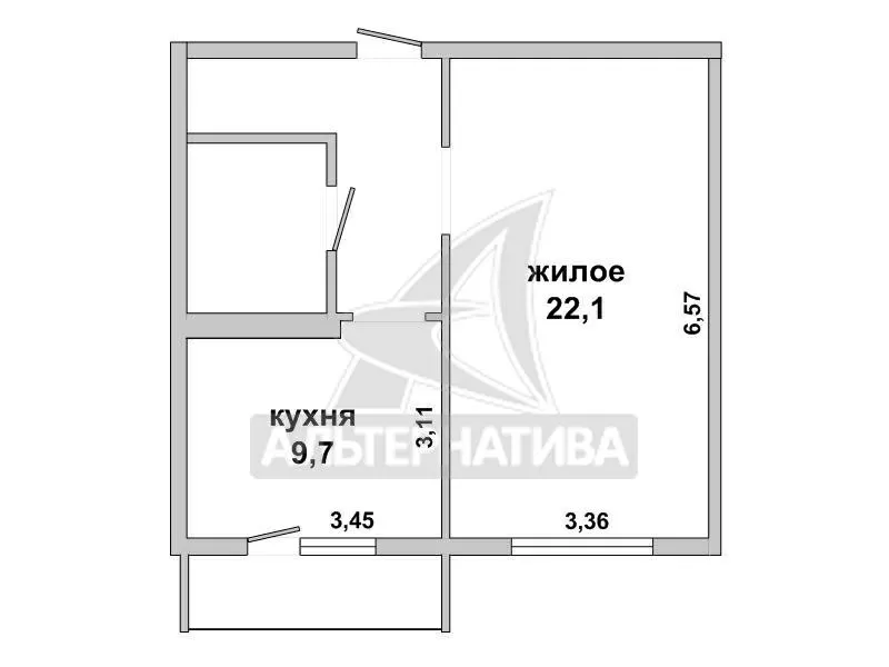 1-комнатная квартира,  г. Брест,  ул. Кирова,  2016 г.п. w182323 14