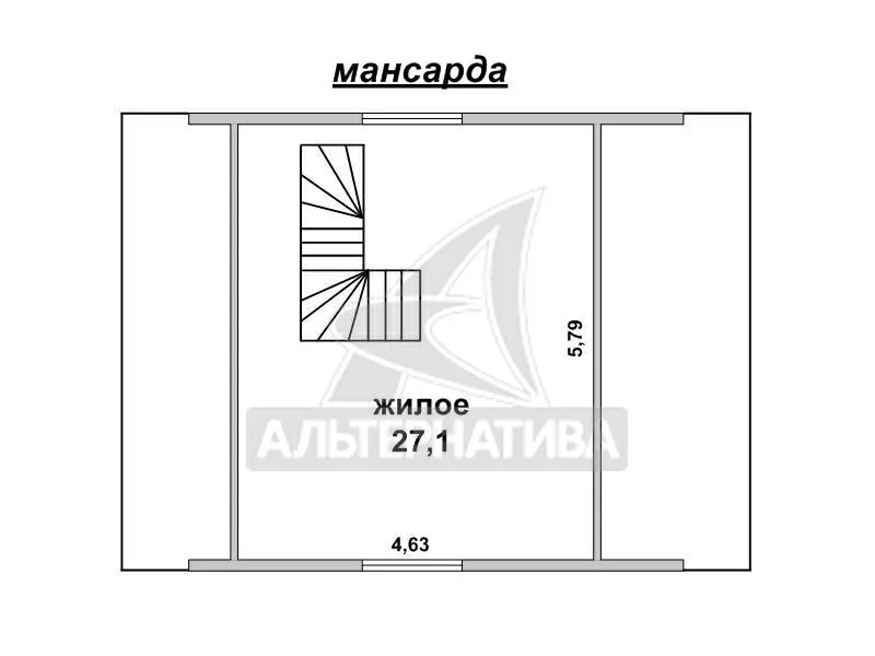 Коробка жилого дома в г. Бресте. г.п. 1 этаж,  мансарда. r181205 13