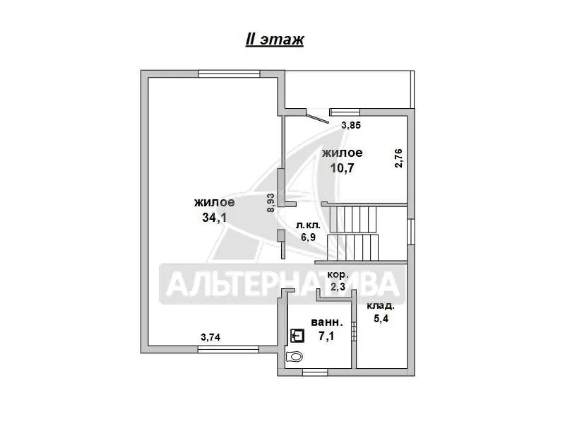 Дом под чистовую отделку в г.Бресте. 1994 г.п. 2 этажа. r181644 12